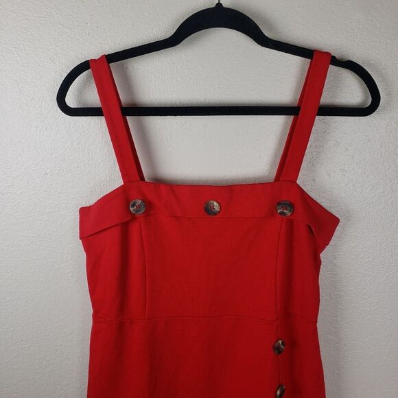 Stella Luce Bright Sexy Red Open Slit Short Dress Size Large - Picture 8 of 10